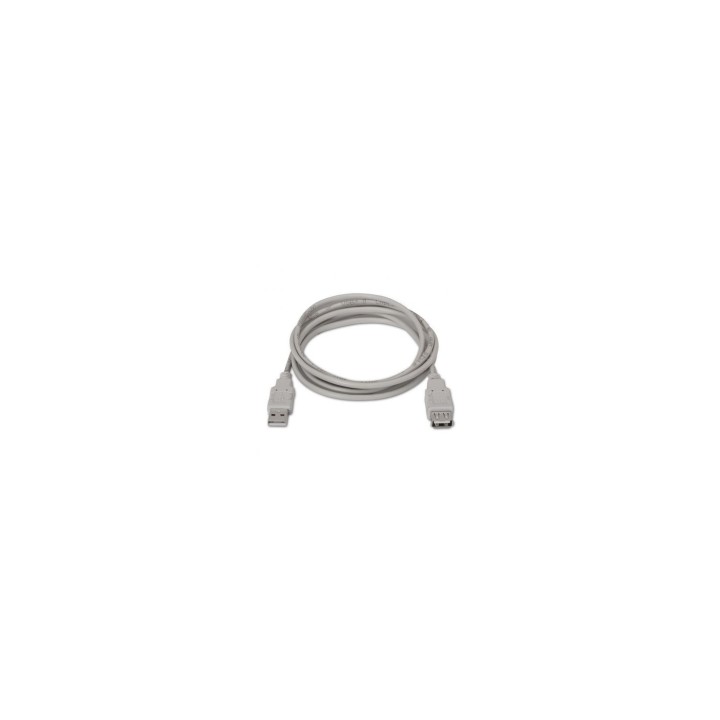 Cable aisens usb tipo-a macho a hembra 1m beige A101-0012