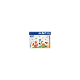 MILAN PLASTIPASTEL caja 24 lápices diseño triangular 3 trazos diferentes colores surtidos 022T24