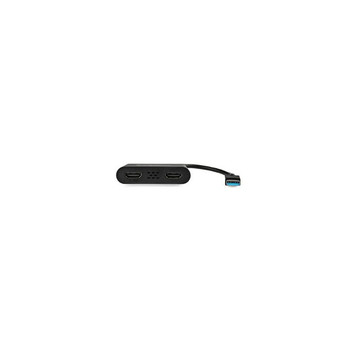 StarTech.com Adaptador Gráfico Externo USB 3.0 a 2 Puertos HDMI 4K - Adaptador de VÍ­deo Externo 4K para 2 Monitores negro