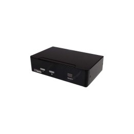 StarTech.com Conmutador Switch KVM - 2 puertos USB 2.0 - Audio VÍ­deo DVI - Negro