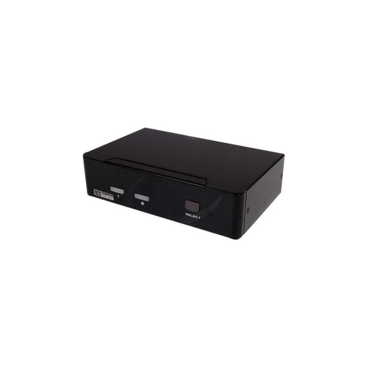 StarTech.com Conmutador Switch KVM - 2 puertos USB 2.0 - Audio VÍ­deo DVI - Negro