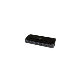 StarTech.com Concentrador Ladrón USB 3.1 de 7 Puertos - Hub de Sobremesa Negro