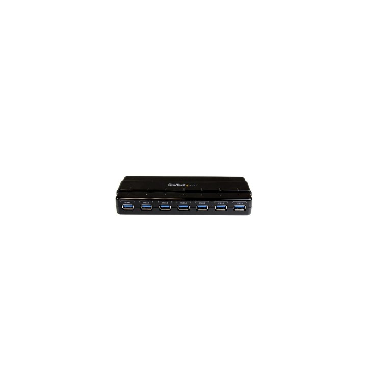 StarTech.com Concentrador Ladrón USB 3.1 de 7 Puertos - Hub de Sobremesa Negro