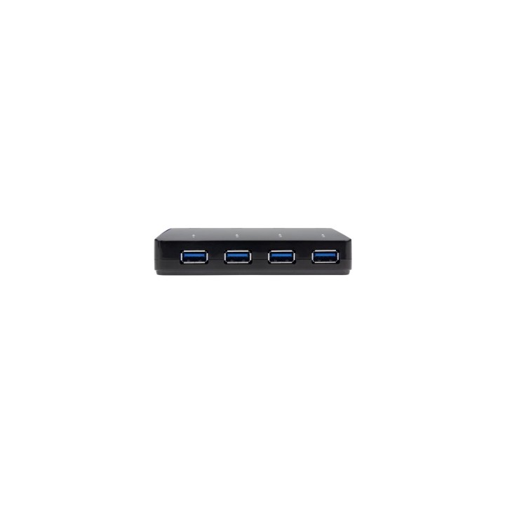 StarTech.com Concentrador USB 3.0 de 4 Puertos - Ladrón con Puertos de Carga y Sincronización - Hub con 1 Puerto de 2.4A