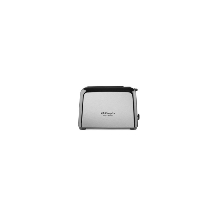 Tostador de pan orbegozo to 3060 750w 2 ranuras 7 niveles tostado carcasa aero inoxidable negro plata 17620