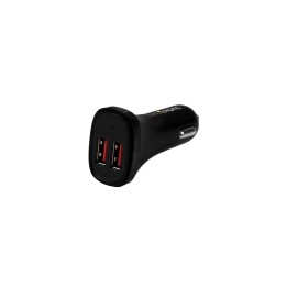 StarTech.com Cargador de Coche USB 2.0 de Dos Puertos - 24W 2.4A - Negro