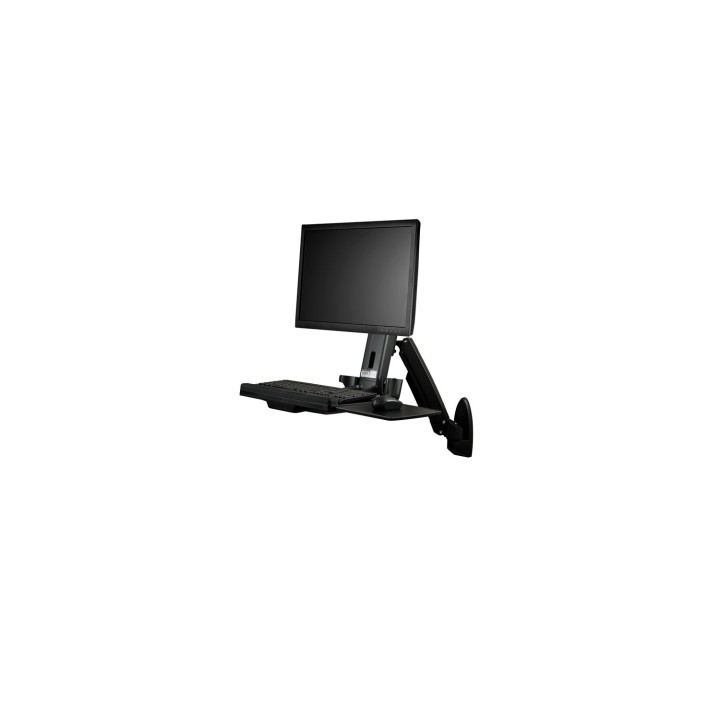 StarTech.com Estación de Trabajo de Pie y Sentado para Montaje en Pared - Para Un Monitor de hasta 24 Pulgadas - Escritorio