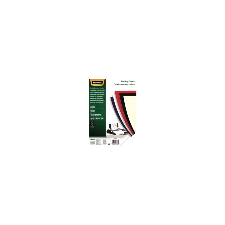 Fellowes 5373802 pack de 25 portadas de cartón sÍ­mil piel delta cuero fsc tamaño A4 250 gramos