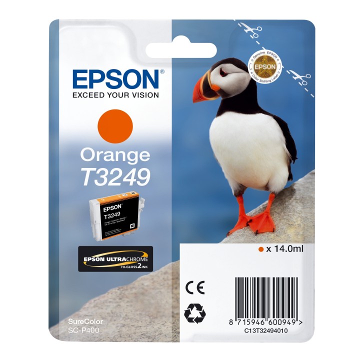 Cartucho Epson T3249 naranja C13T32494010