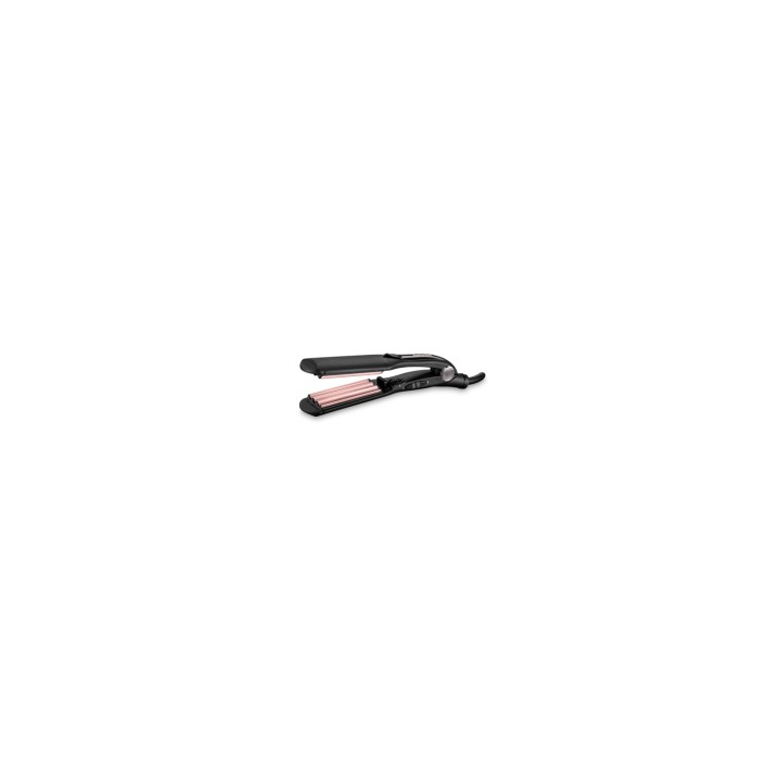 Plancha alisadora y rizadora babyliss the crimper para flequillo negro rosa 2165CE