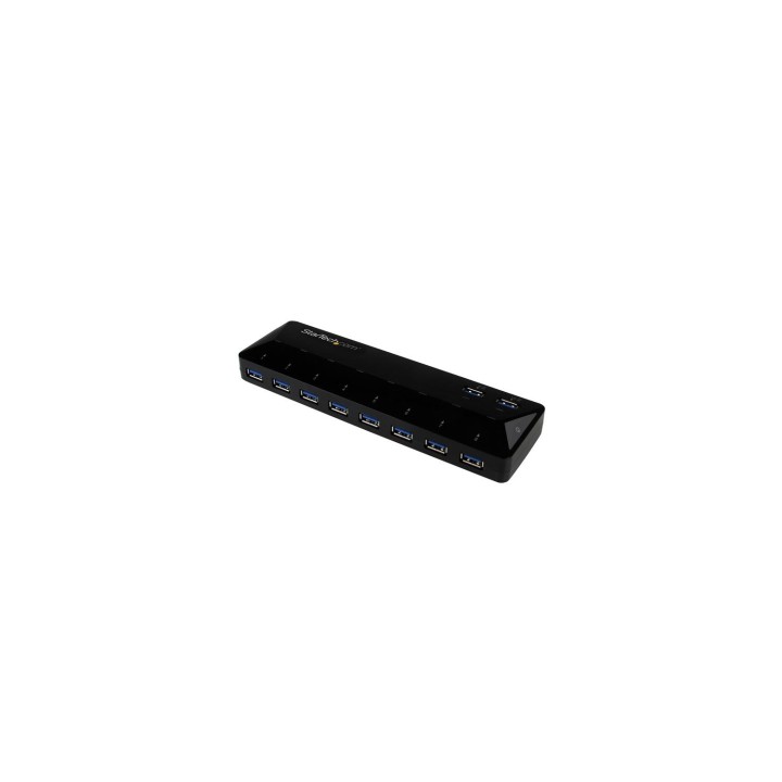 StarTech.com Hub Concentrador USB 3.0 de 10 Puertos - Ladrón con Puertos de Carga y Sincronización - Hub con 2 Puertos de 1.5A