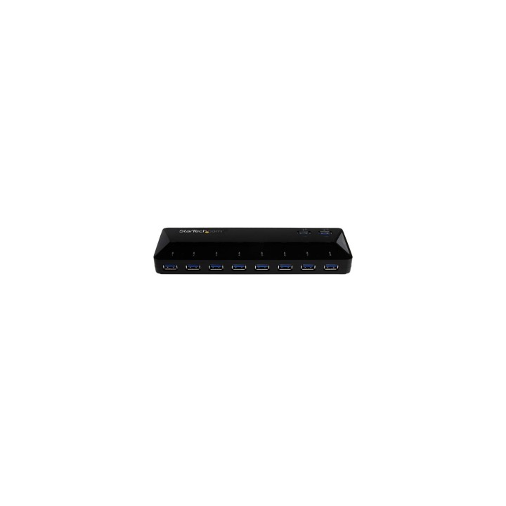 StarTech.com Hub Concentrador USB 3.0 de 10 Puertos - Ladrón con Puertos de Carga y Sincronización - Hub con 2 Puertos de 1.5A
