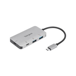 Hub targus interfaz Usb-C a 2puertos Usb-A 2puertos Usb-C Plata ACH228EU