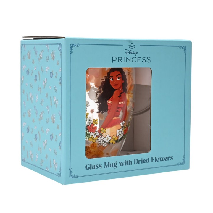 Taza cristal flores secas Vaiana Moana Princesas Disney