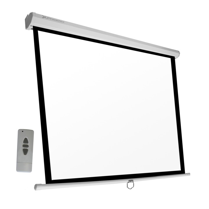 Pantalla electrica videoproyector phoenix techo y pared 112p 2mx2m posicion ajustable carcasa blanca tela super resistente