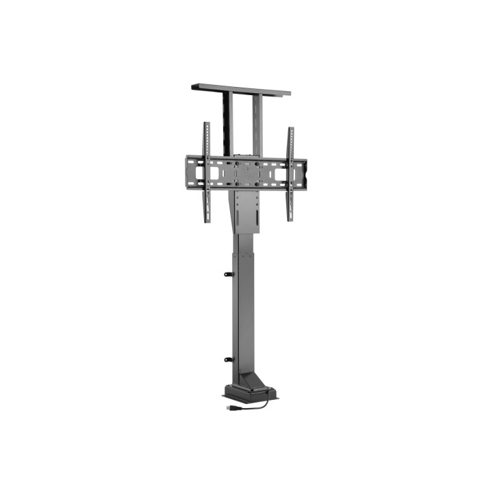 Soporte pantalla de suelo motorizado equip 37P a 65P con mando a distancia Negro