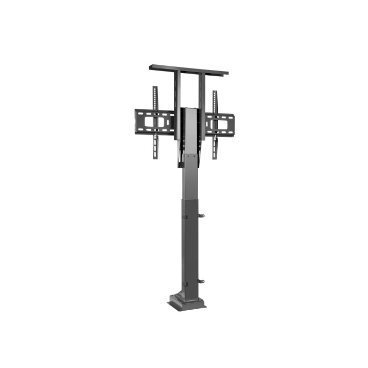Soporte pantalla de suelo motorizado equip 37P a 65P con mando a distancia Negro