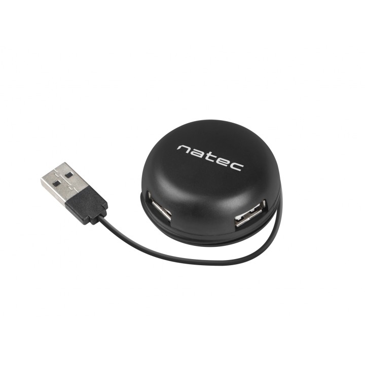Hub natec bumblebee usb 2.0 4puertos 480 Mbit/s negro NHU-1330