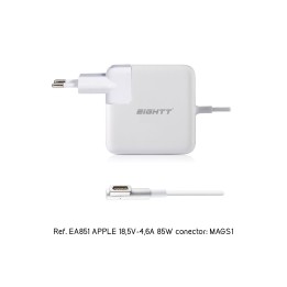 Eightt Cargador Especifico Compatible con APPLE 18,5V-4,6A 85W MAGSAFE1 Tip L