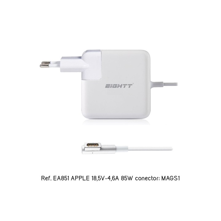 Eightt Cargador Especifico Compatible con APPLE 18,5V-4,6A 85W MAGSAFE1 Tip L
