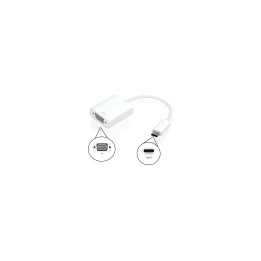 Cable adaptador ewent usb tipo-c macho a vga hembra blanco EW-139500-001-N-P