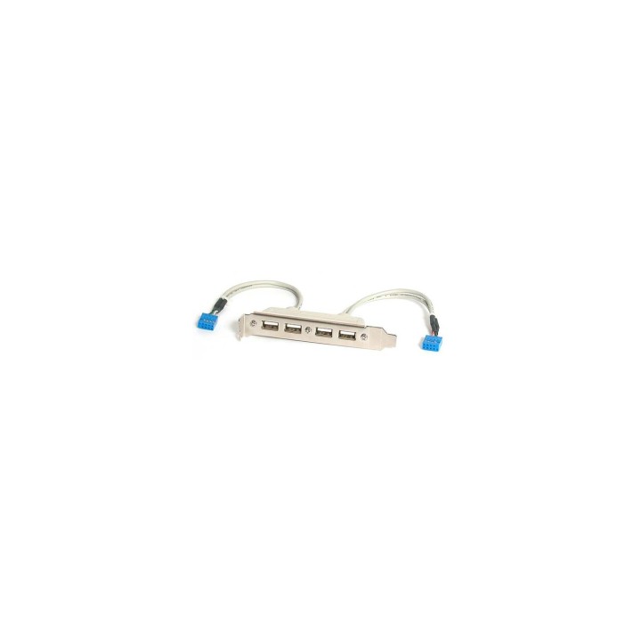 StarTech.com Cabezal Bracket de 4 puertos USB 2.0 con Conexión a Placa Base 2x IDC10