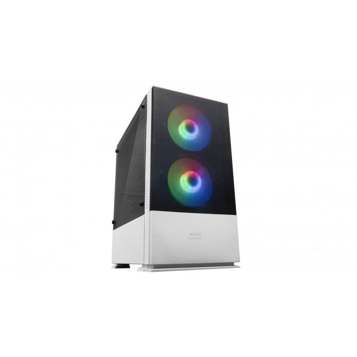 Caja semi torre mars gaming mcz m-atx blanco MCZW