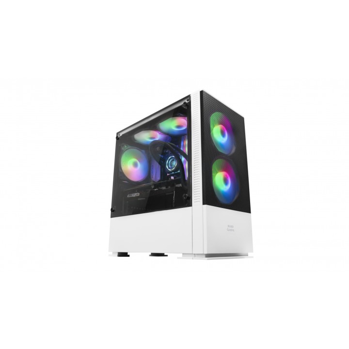 Caja semi torre mars gaming mcz m-atx blanco MCZW
