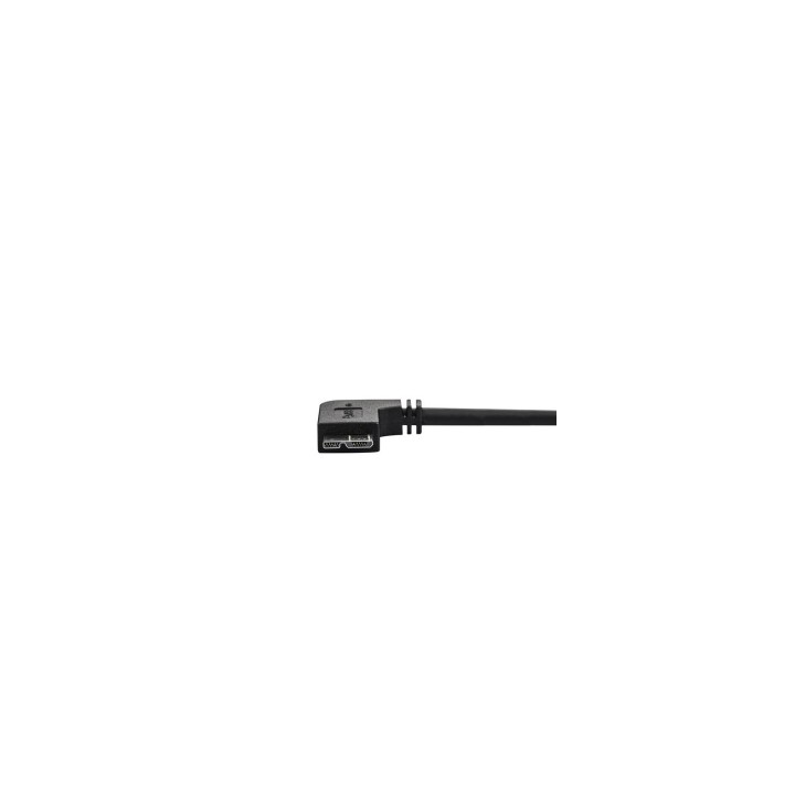 StarTech.com Cable delgado de 1m Micro USB 3.0 acodado a la derecha a USB A macho a macho negro