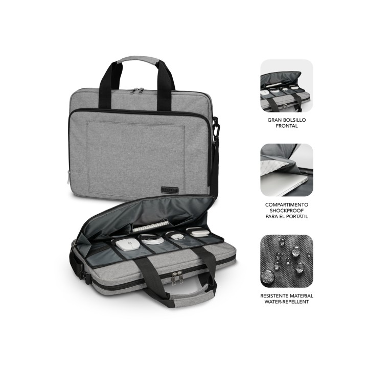 Maletin SUBBLIM MaletÍ­n Ordenador Air Padding Laptop bag 15,6P Gris
