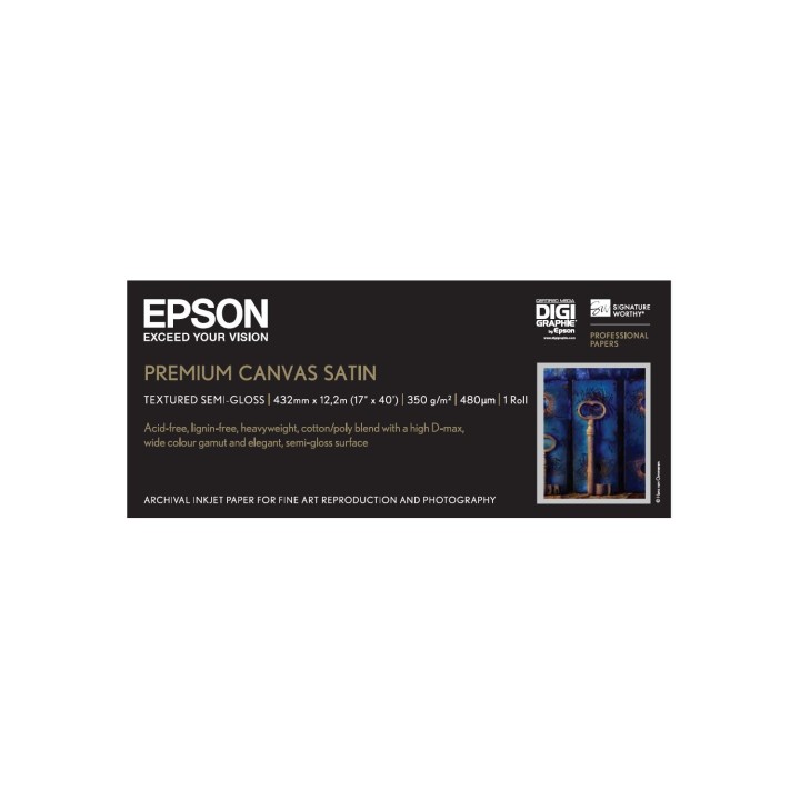 Papel Epson Rollo de Premium Canvas Satin, 17 C13S041846
