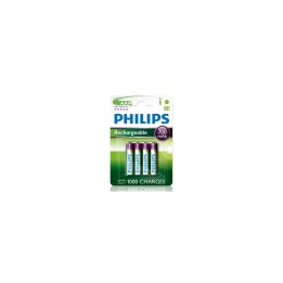 Philips Pilas Recargables 700mAh AAA HR03 Pack 4 Unidades R03B4A70/10