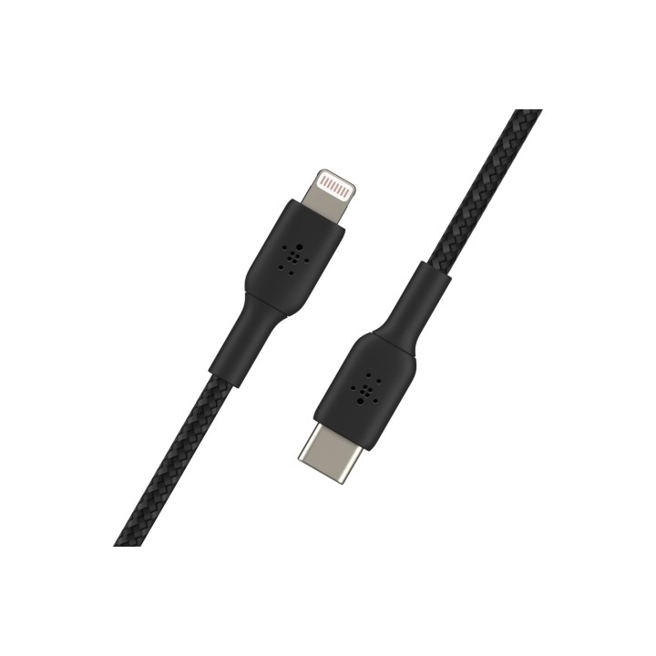 Cable Belkin de conector Lightning macho/USB C macho 1 m Negro