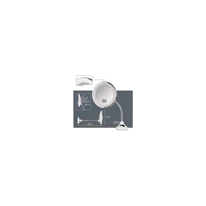 Orbegozo esp 1200 espejo cosmético de pared plata 17655 O