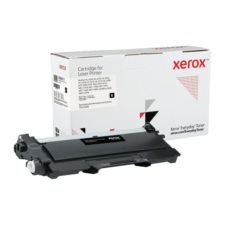 Toner xerox mono everyday negro compatible con brother TN-2220 equivalente de 2600 paginas 006R04171