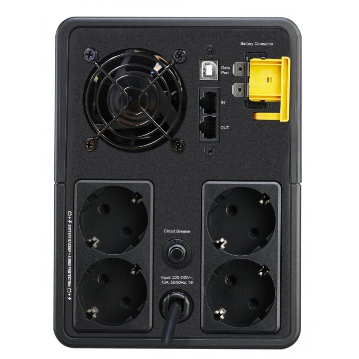 APC sistema de alimentación ininterrumpida (UPS) LÍ­nea interactiva 2200 VA, 1200 W, 4 salidas AC Negro