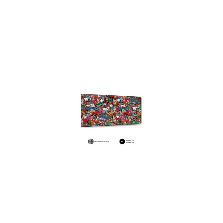 Alfombrilla subblim grafitti xl 900 x 400 x 3mm SUB-MP-01PUW02