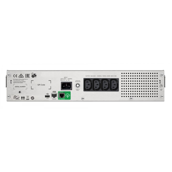 APC sistema de alimentación ininterrumpida (UPS) LÍ­nea interactiva 1000 VA, 600 W, 4 salidas AC Negro