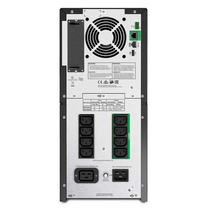 APC sistema de alimentación ininterrumpida (UPS) LÍ­nea interactiva 3000 VA, 2700 W, 9 salidas AC Negro