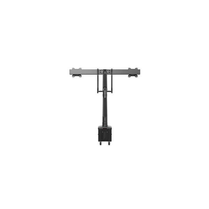 StarTech.com Soporte de Montaje para 2 Monitores con 2 Puertos usb 3.0 con instalacion por grommet o mordaza para mesa Negro