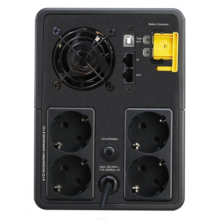 APC sistema de alimentación ininterrumpida (UPS) LÍ­nea interactiva 1600 VA, 900 W, 4 salidas AC Negro
