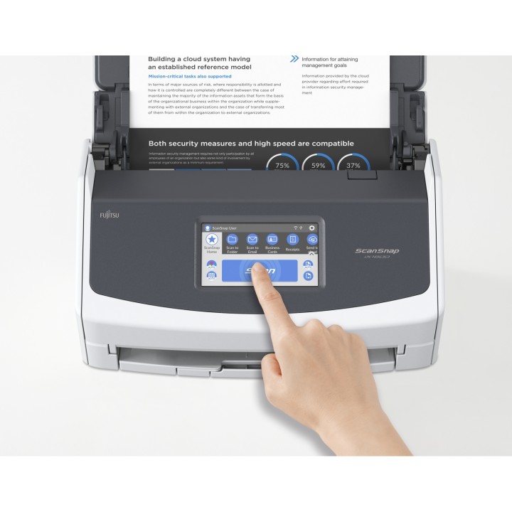 Fujitsu ScanSnap iX1600 Alimentador automático de documentos (ADF) + escáner de alimentación manual 600 x 600 DPI A4 Negro,