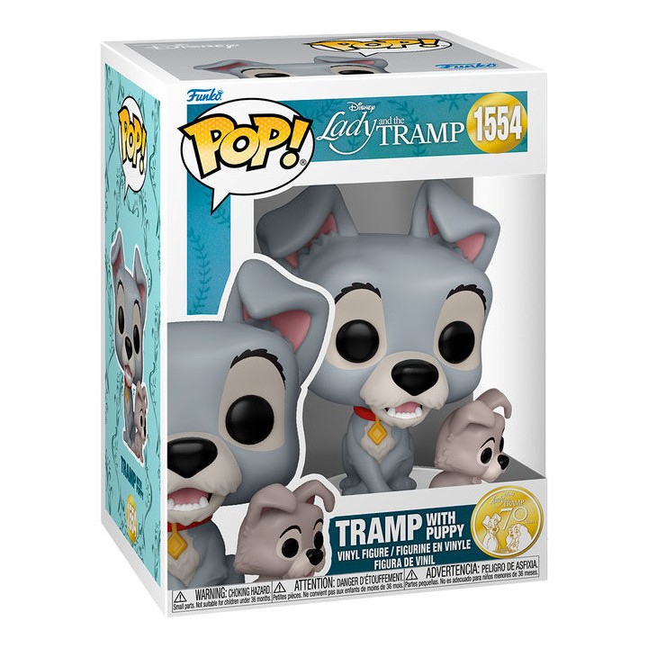 Figura POP Disney La Dama y el Vagabundo Tramp with Puppy