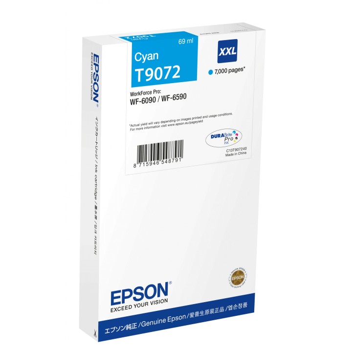 Cartucho Epson WF-6xxx Ink Cartridge Cyan XXL C13T907240