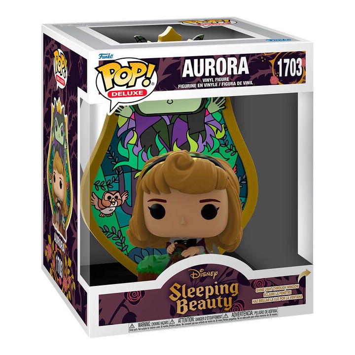 Figura POP Deluxe Disney La Bella Durmiente Aurora Maleficent Stained Glass