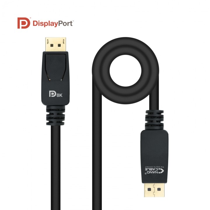 Cable nanocable displayport macho a macho 3m negro 10.15.2503