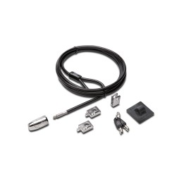 Kit de seguridad kensington con candados para ordenador de sobremesa y perifericos 2.0 negro plata K64424WW