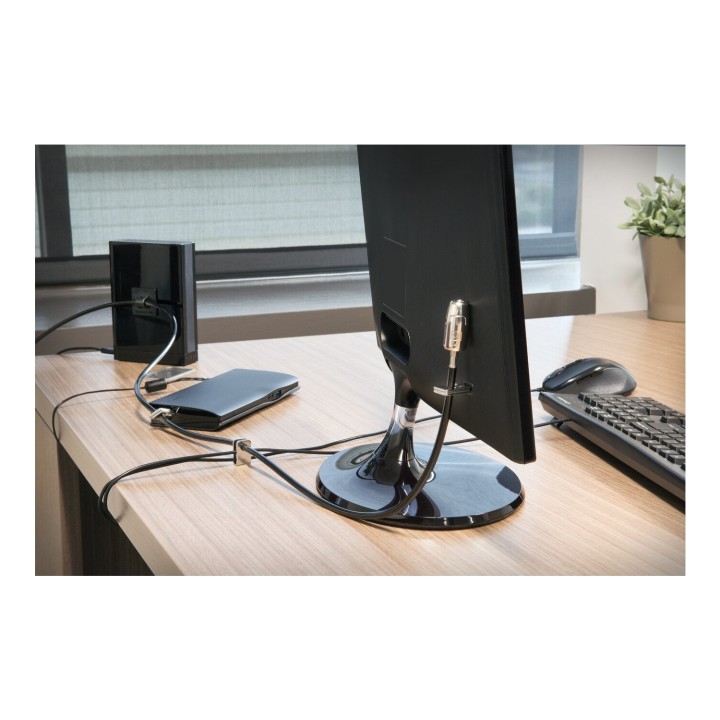 Kit de seguridad kensington con candados para ordenador de sobremesa y perifericos 2.0 negro plata K64424WW