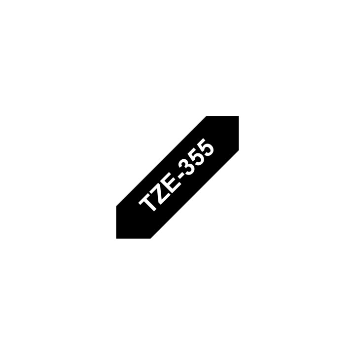 Cinta laminada brother blanco sobre negro 24mm TZe355