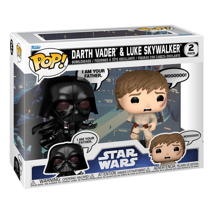 Blister 2 figuras POP Star Wars Darth Vader & Luke Skywalker